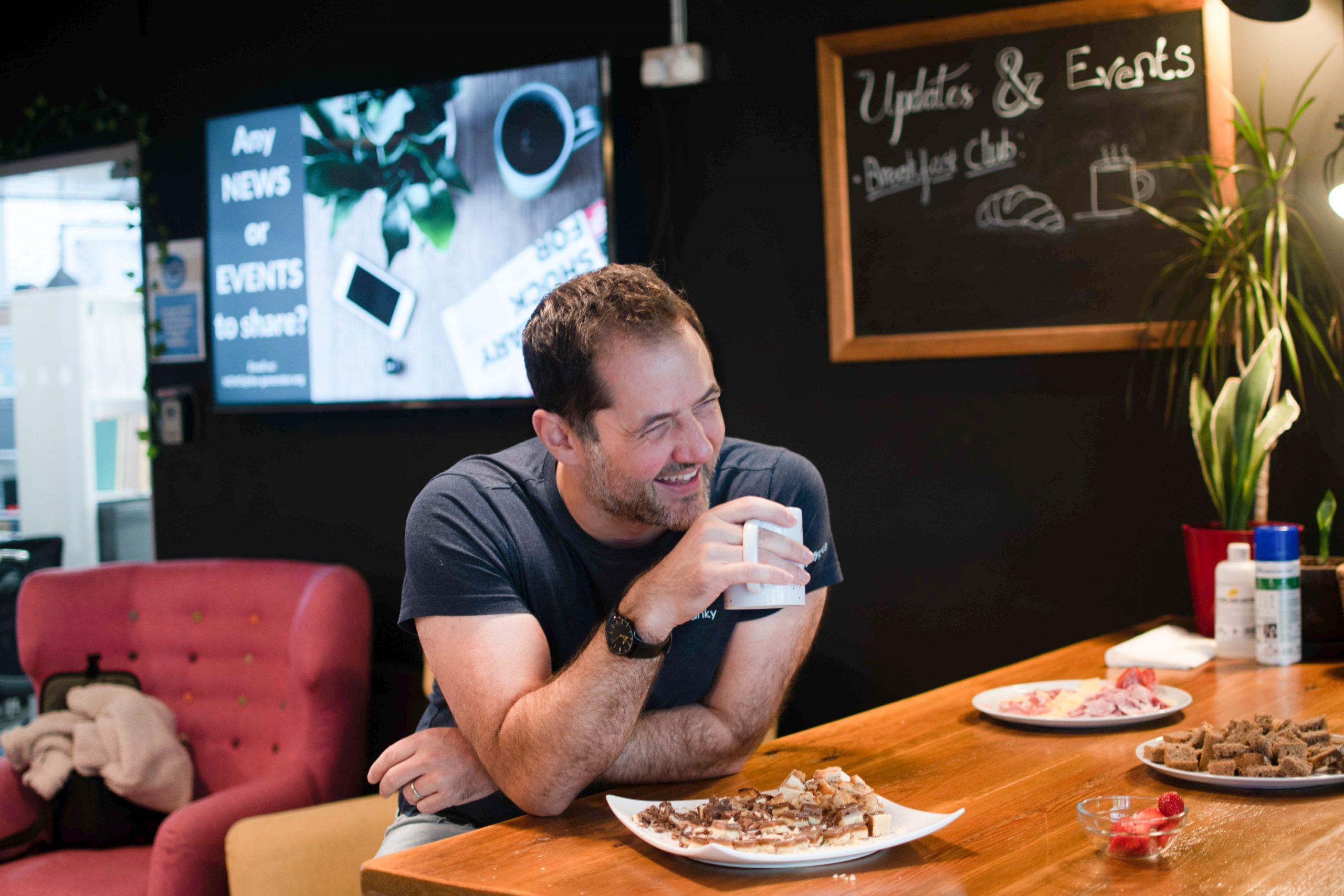 Community laughs and cakes